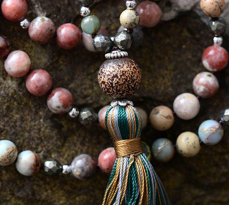 Seraphina - Collier mala chakra du cœur à 108 perles