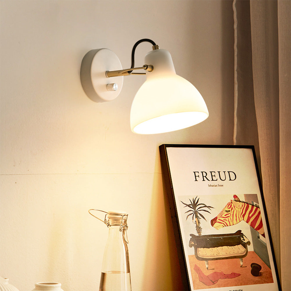 EssenceGlow - Applique Murale Minimaliste en Verre Blanc