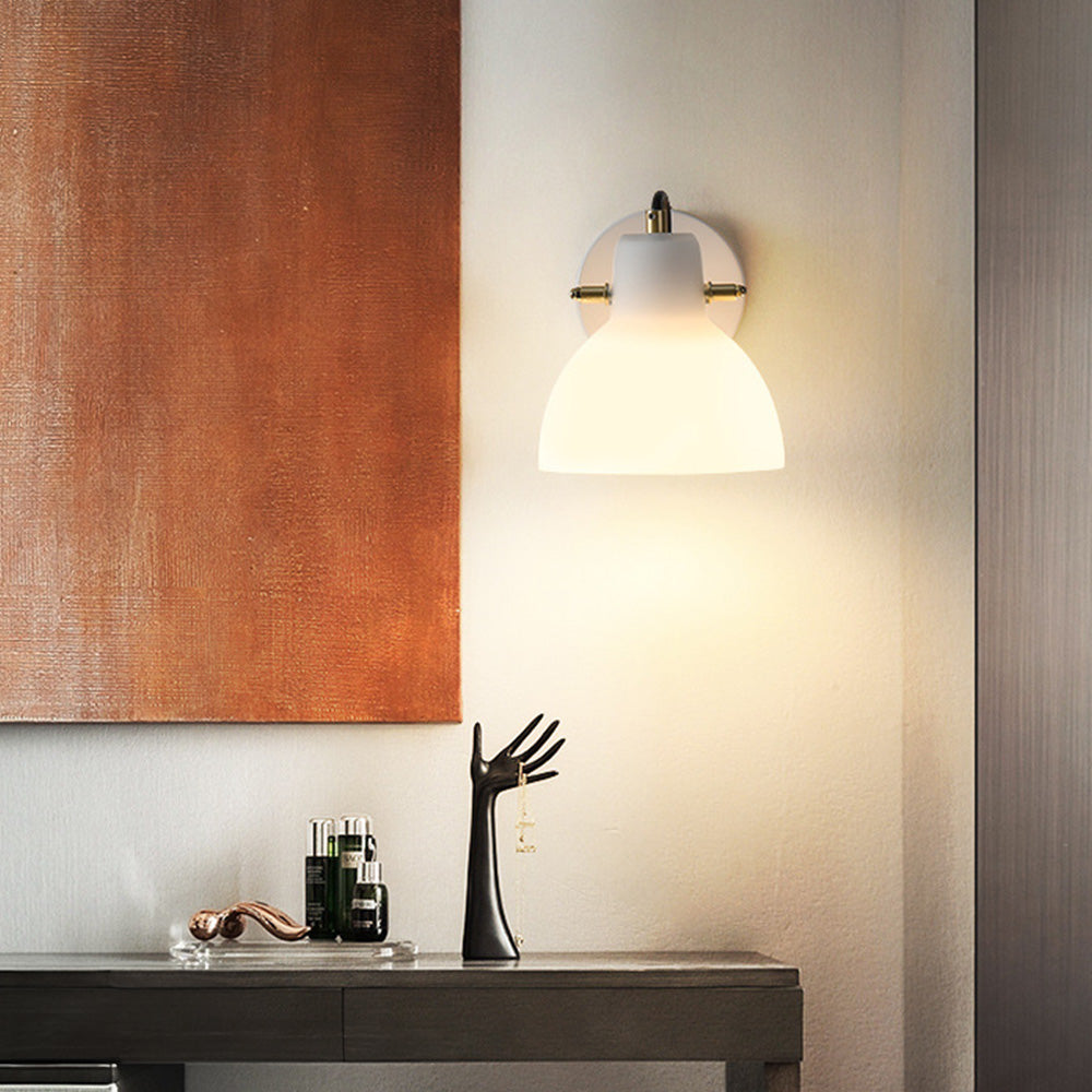 EssenceGlow - Applique Murale Minimaliste en Verre Blanc