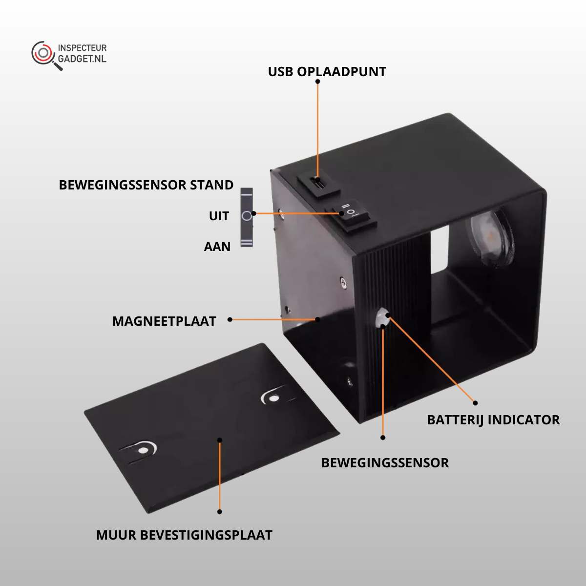 Lumina - Applique Murale Sans Fil Rechargeable Haut et Bas