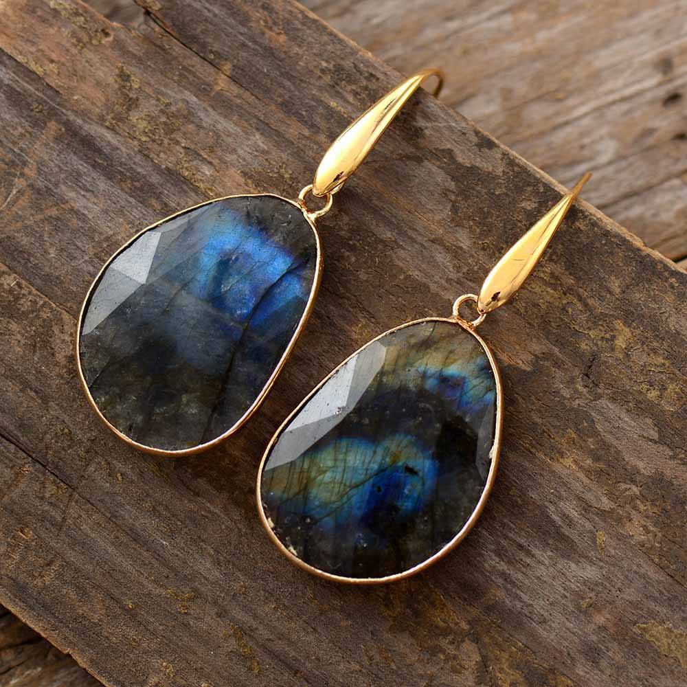 Labradorite Dream - Boucles pendantes en pierre naturelle