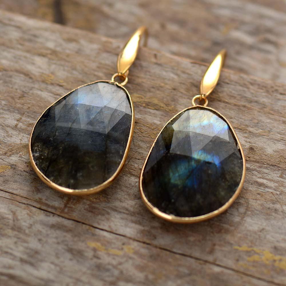 Labradorite Dream - Boucles pendantes en pierre naturelle