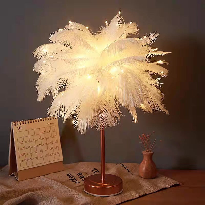 OstrichGlow Nightlight - Lampe Ambiance Pied Rose