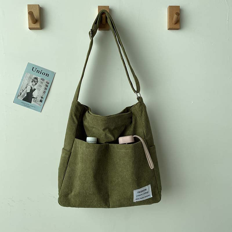 StyleLoom - Sac Bandoulière Velours Côtelé Luxe