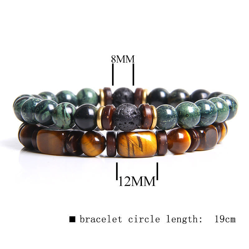 Naya - Bracelet turquoise africaine et œil de tigre