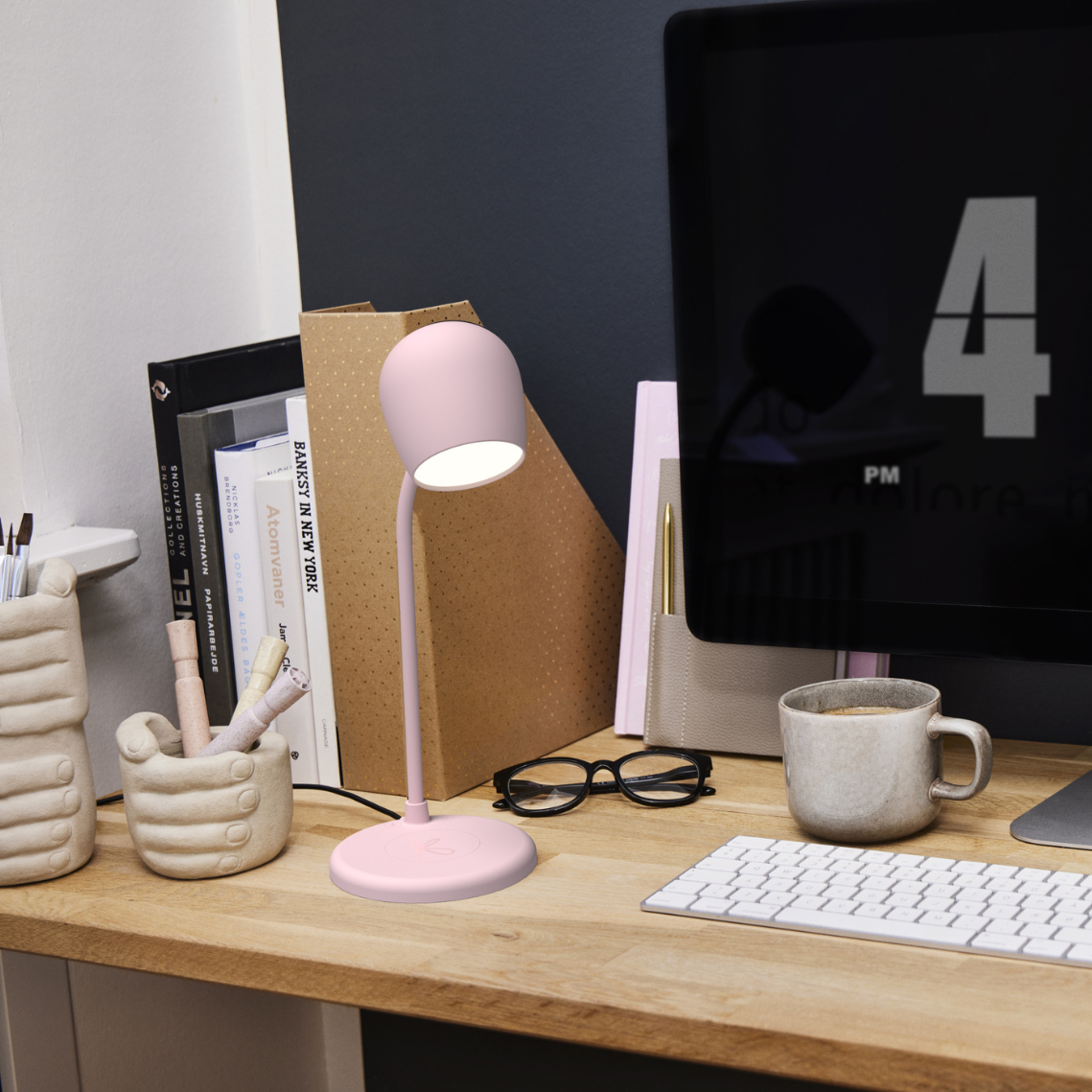 SmartGlow - Lampe LED avec Enceinte Bluetooth et Chargeur
