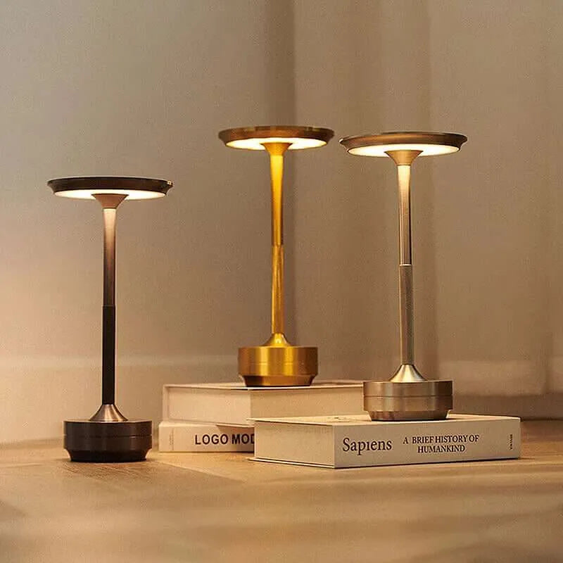 SerenityLuxe - Lampe de Table LED Rechargeable et Dimmable