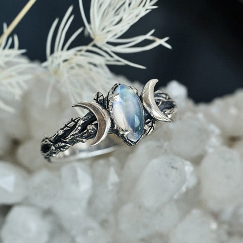 Iris - Bague statement pierre de lune élégante