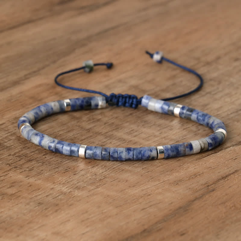 Seraphina - Bracelet tressé en pierres naturelles 2,4 mm