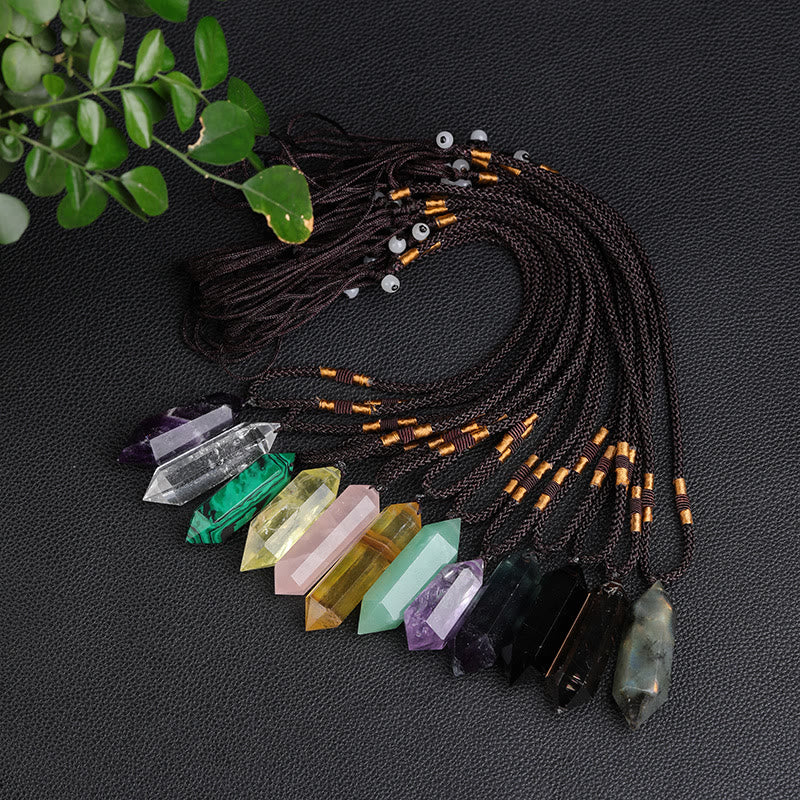Lyra - Collier cristal améthyste guérissant naturel