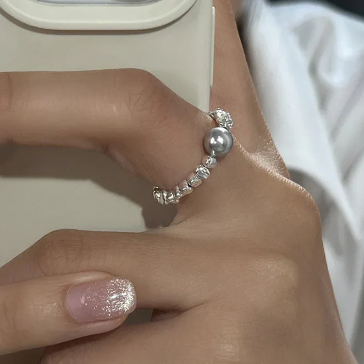 Stella - Bague perle galaxie à la touche céleste
