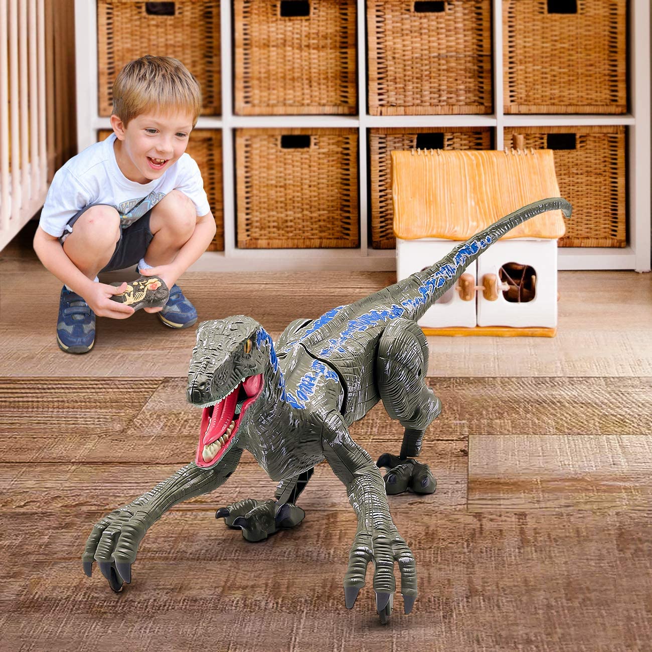 RaptorKing Toy - Dinosaure Réaliste Lumière et Son