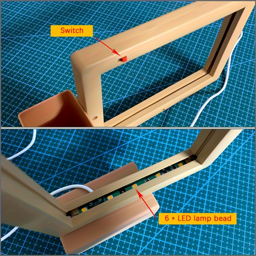 GlowNote - Lampe LED Moderne avec Tableau Acrylique à Écrire