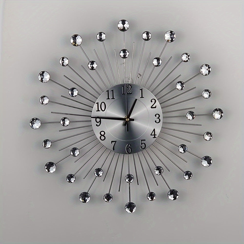 LuxeTime Clock - Horloge Murale Elegante a Details en Cristal