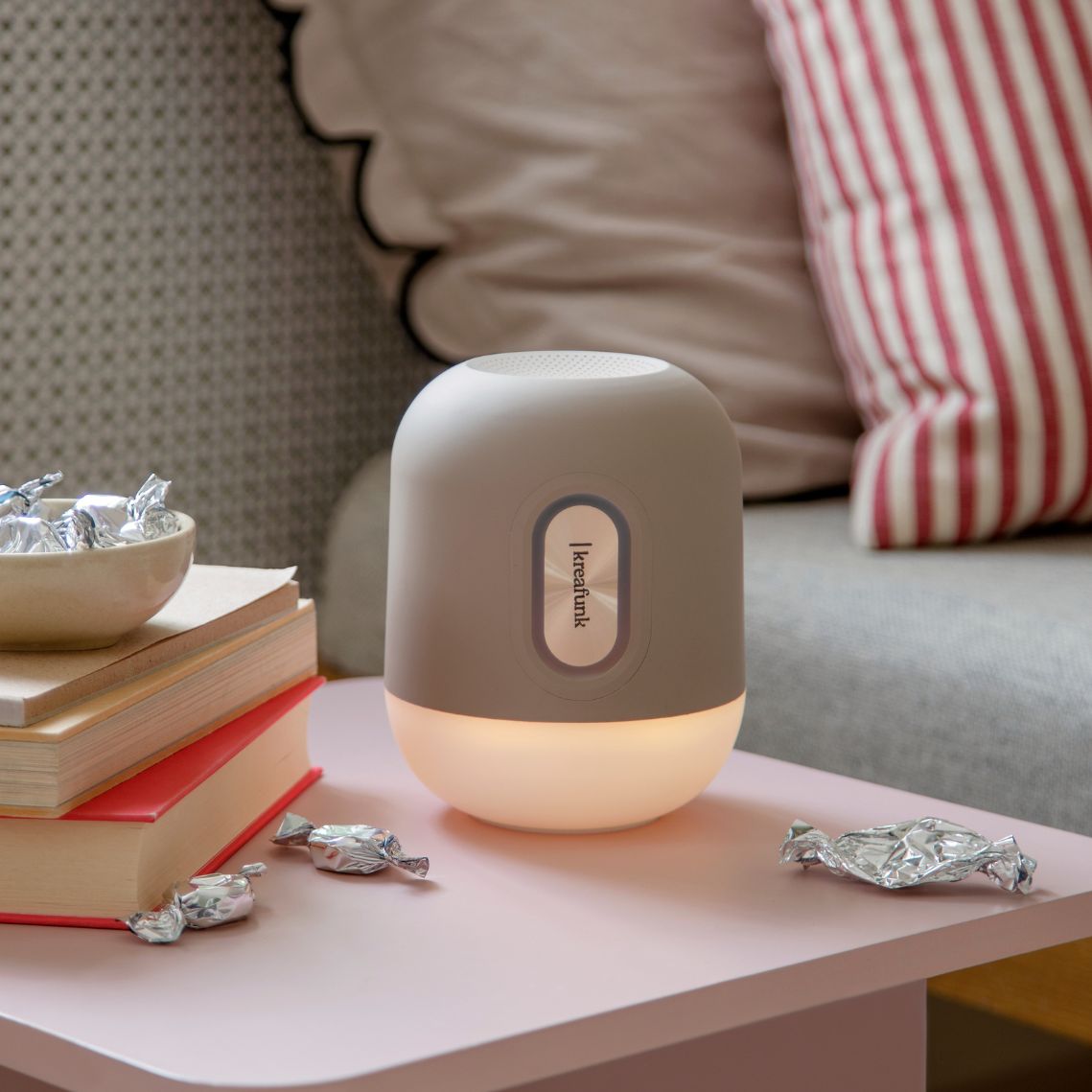 GlowSync - Lampe enceinte Bluetooth avec 5 couleurs d'ambiance