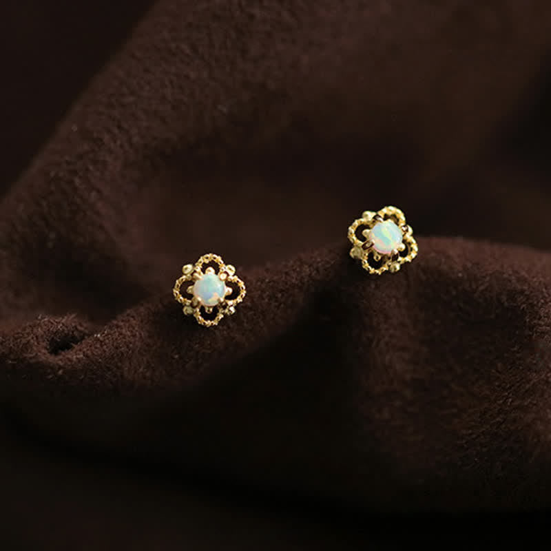 Seraphina - Boucles d'oreilles vintage délicates en opale