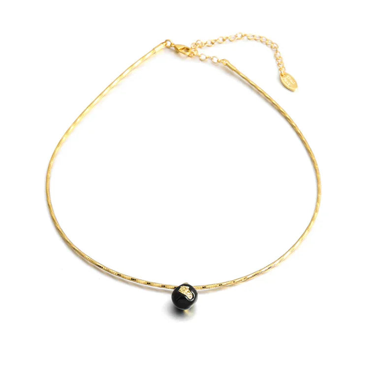 Iris - Collier statement vintage doré audacieux
