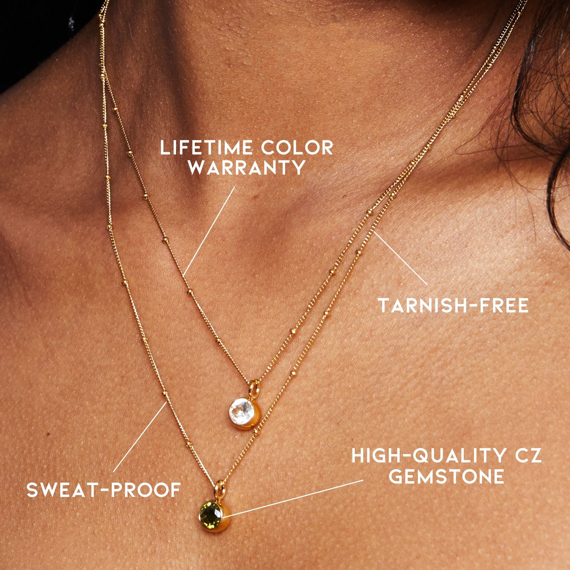 Collier Pierre de Naissance Aurora - 12 Mois