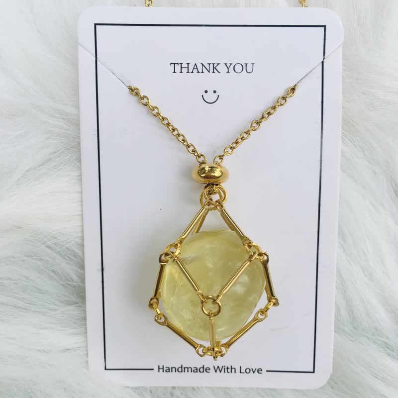 Iris - Collier petite monture en cristal naturel