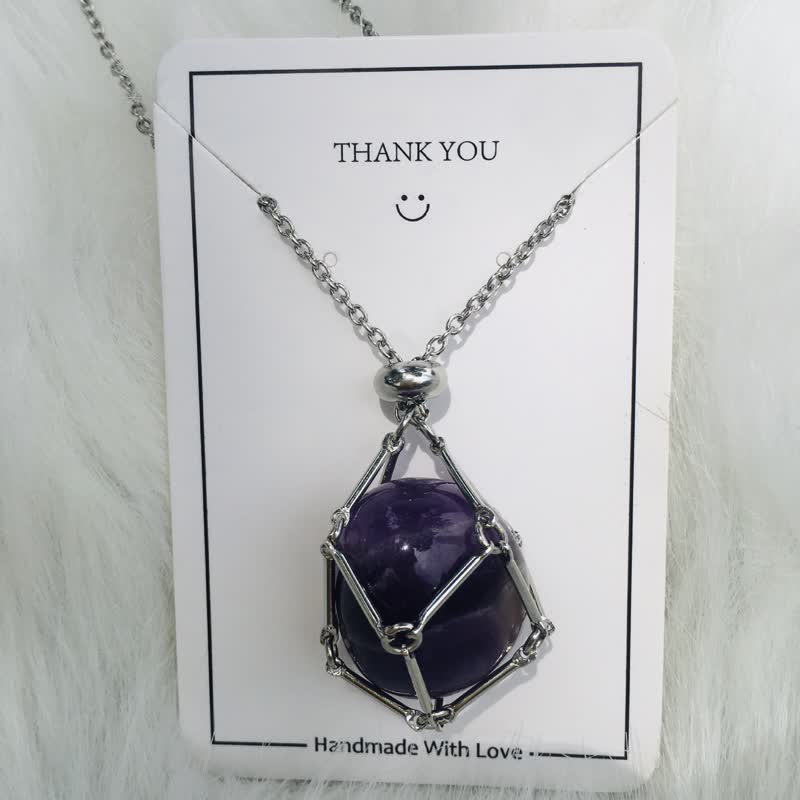 Iris - Collier petite monture en cristal naturel