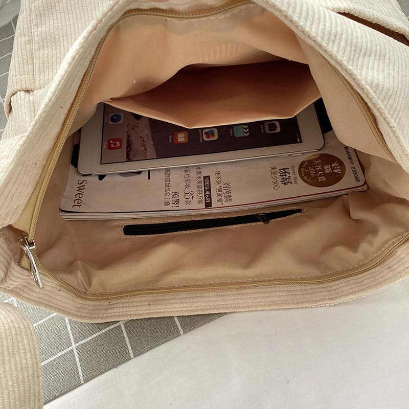 StyleLoom - Sac Bandoulière Velours Côtelé Luxe