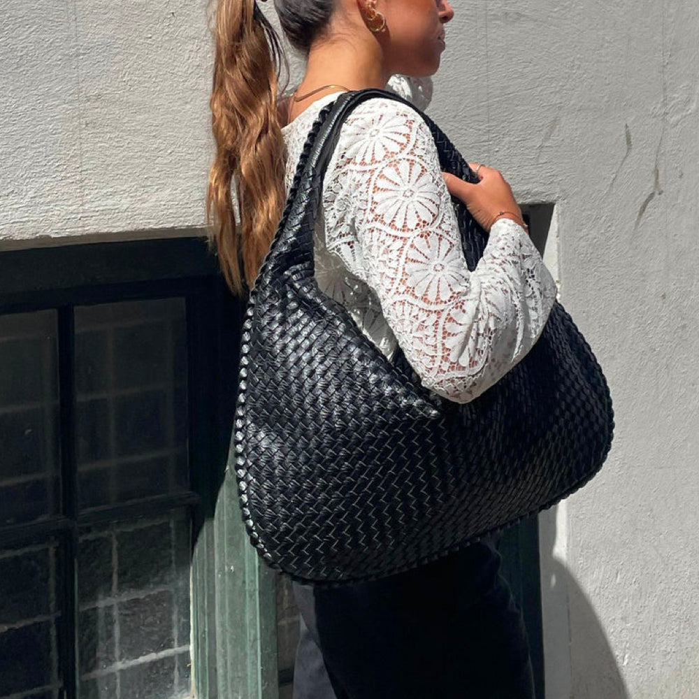 WeaveLux Bag - Sac Bandoulière Tressé Spacieux
