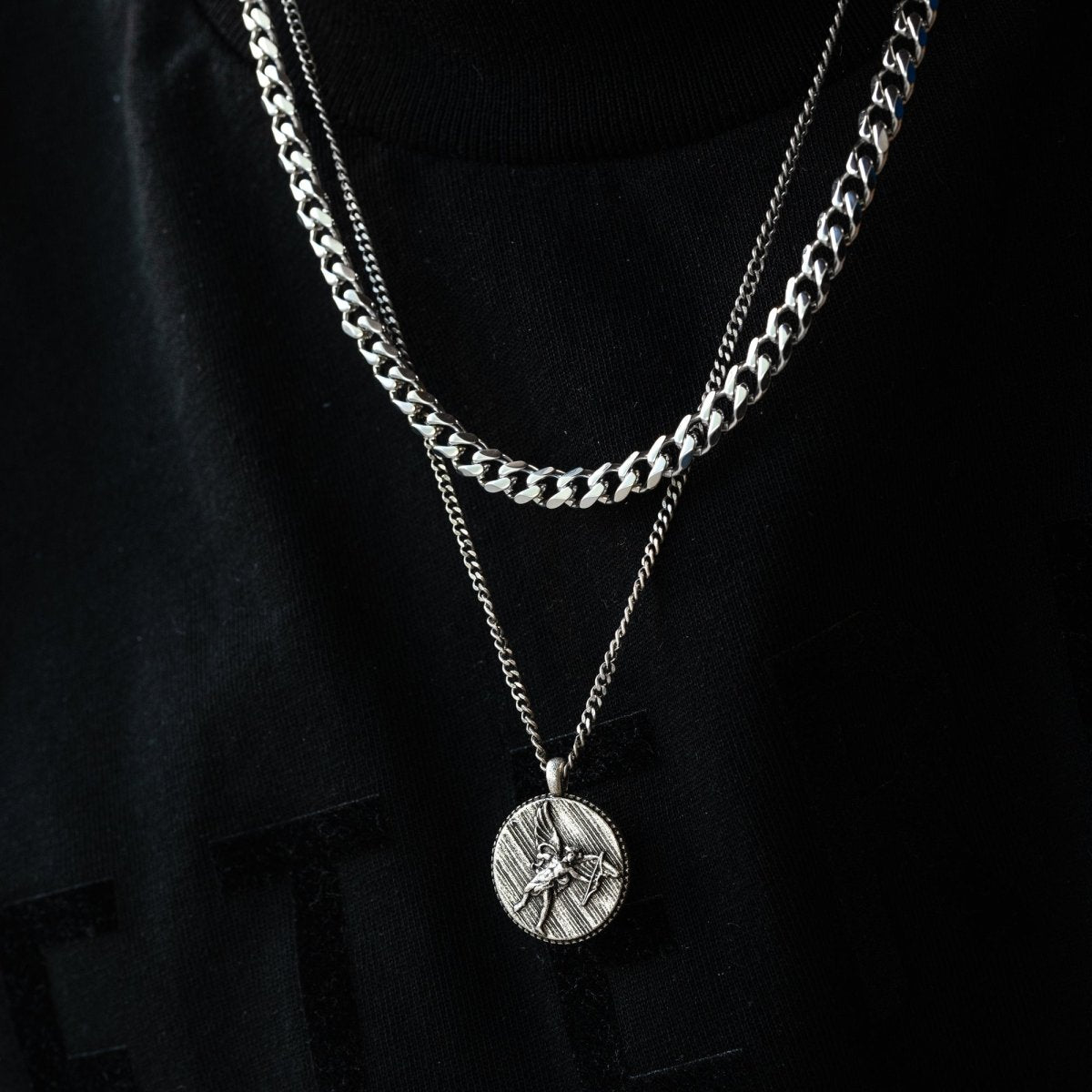 Noah - Collier chaîne cubaine en argent élégant pour homme