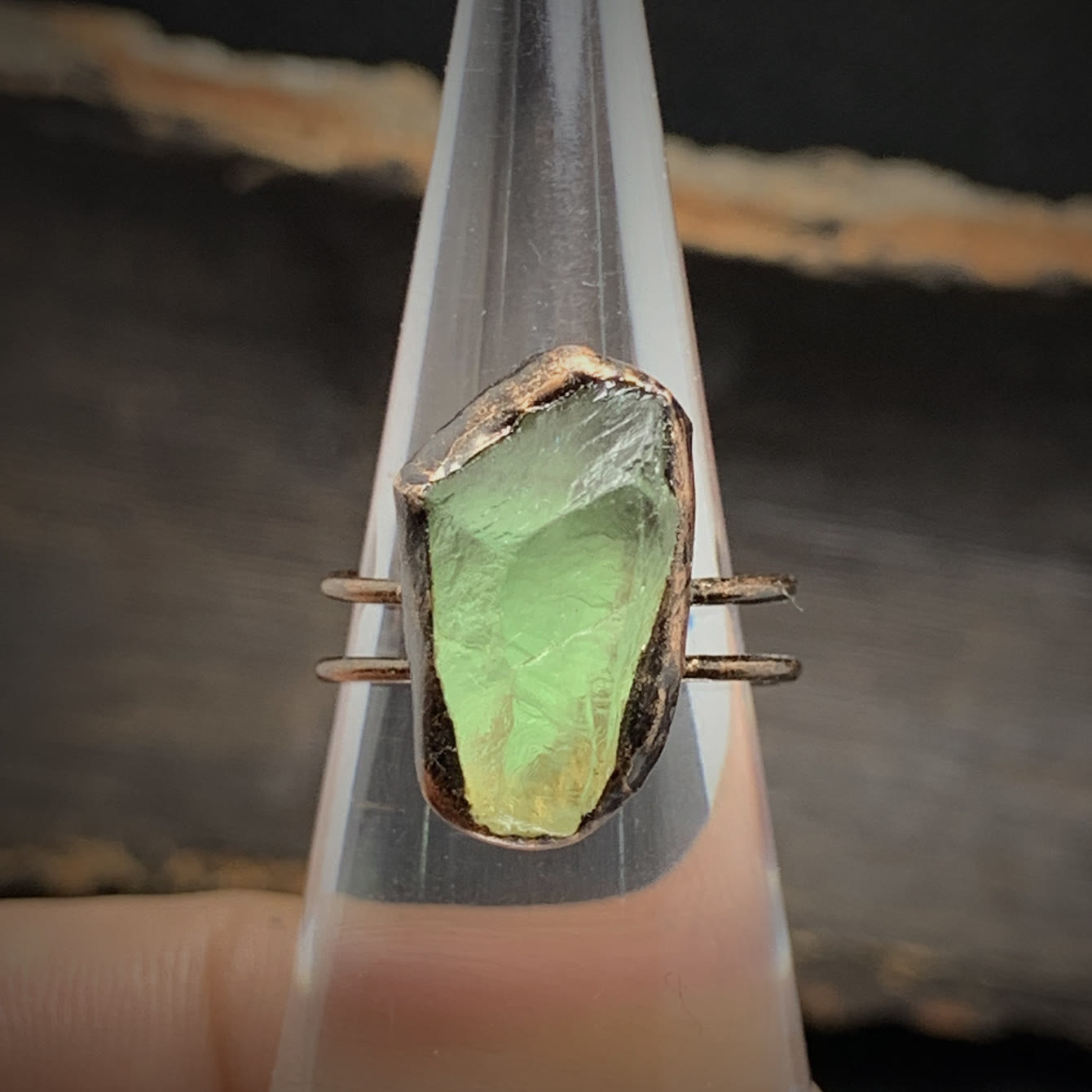 Selina - Bague pierre de naissance naturelle brute réglable