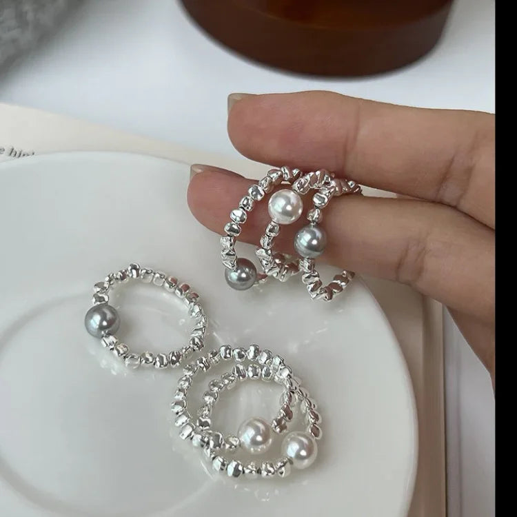 Stella - Bague perle galaxie à la touche céleste