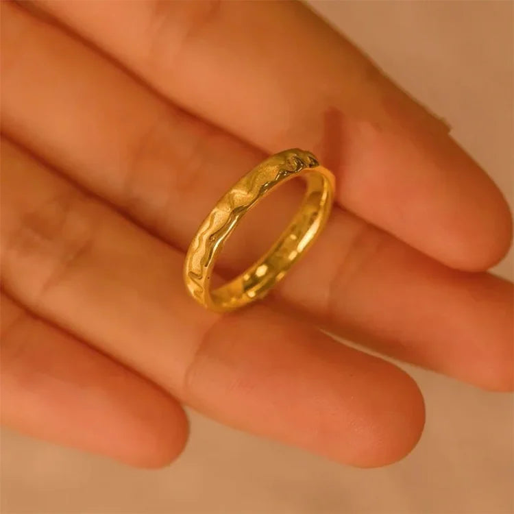 Sienna - Bague dorée miel, douceur et élégance naturelle