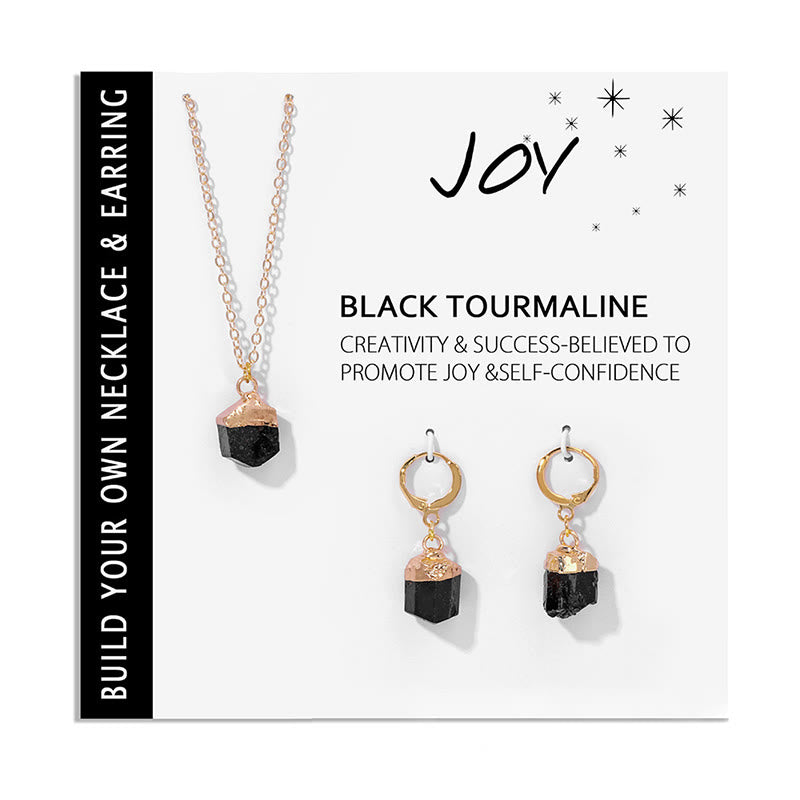Elara - Parure bijoux cristaux, collier et boucles d'oreilles