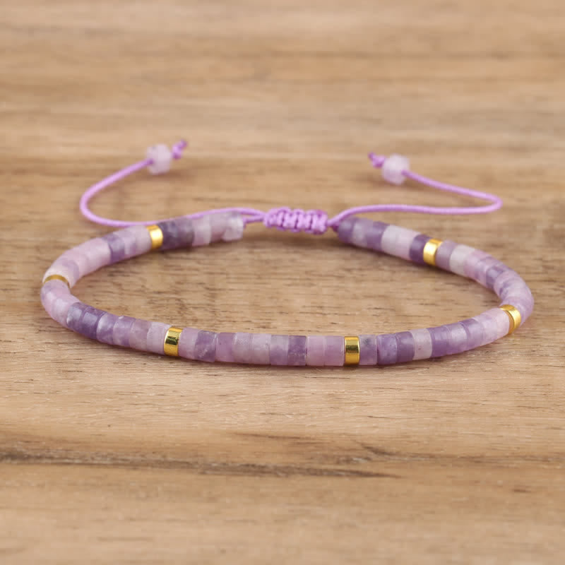 Seraphina - Bracelet tressé en pierres naturelles 2,4 mm