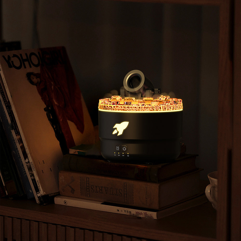 LavaGlow - Diffuseur d'arômes effet lampe à lave LED