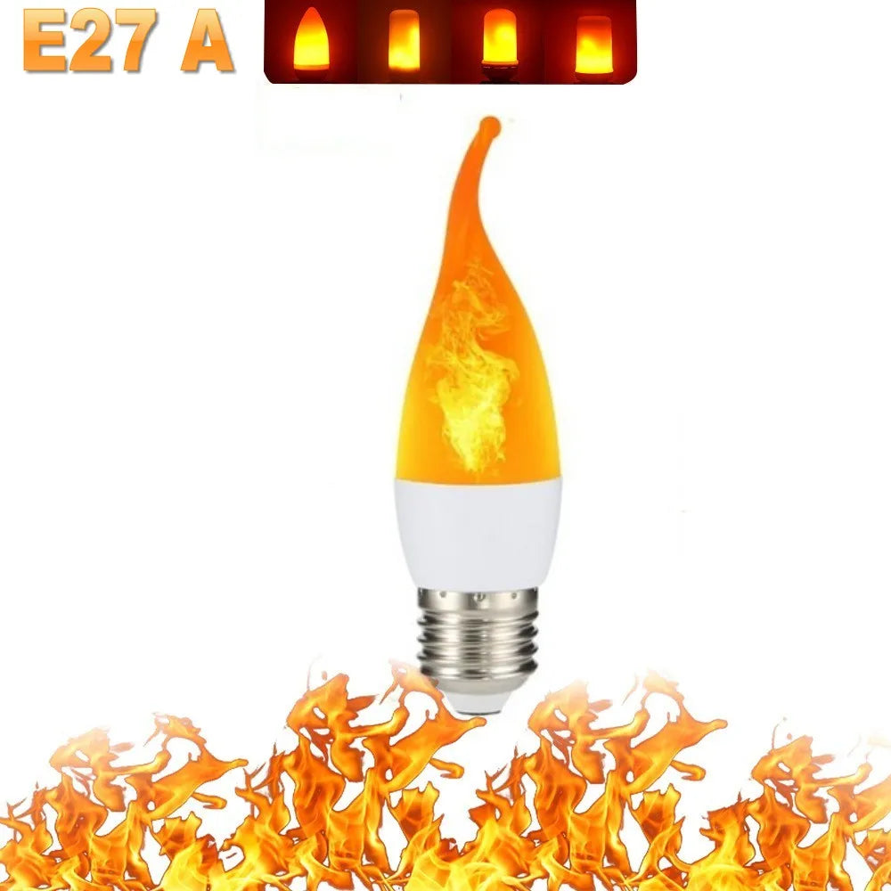 FlameGlow - Lampe Fête LED 4 Modes Feu