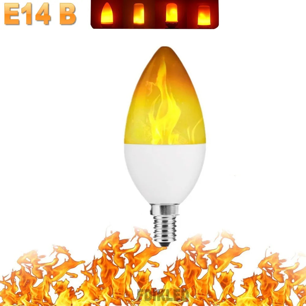 FlameGlow - Lampe Fête LED 4 Modes Feu