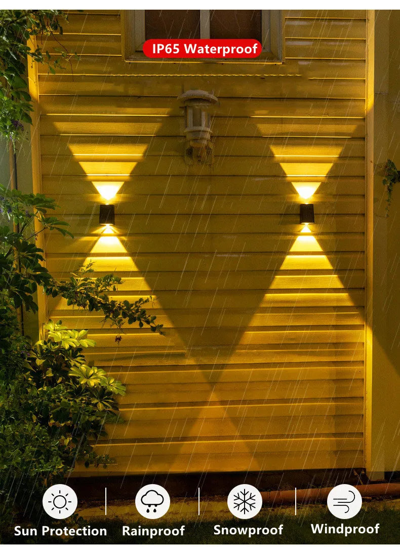Lampes Solaires Murales LED - Éclairage de jardin sans fil à allumage automatique