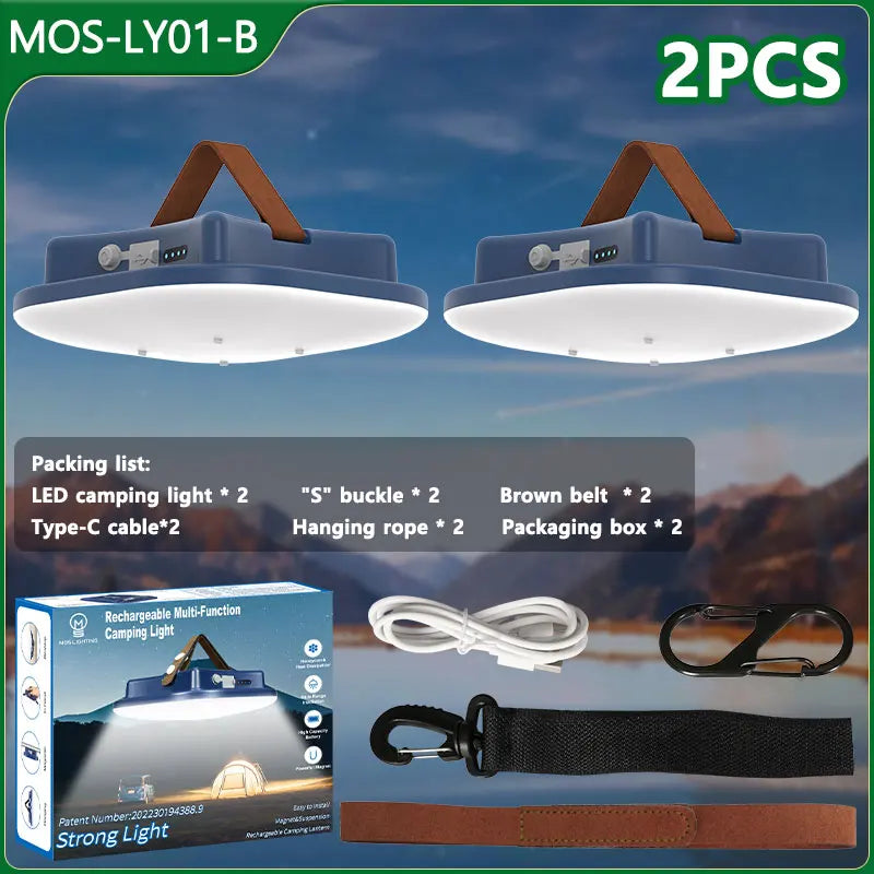 PowerGlow - Lampe Camping LED Rechargeable Aimantée