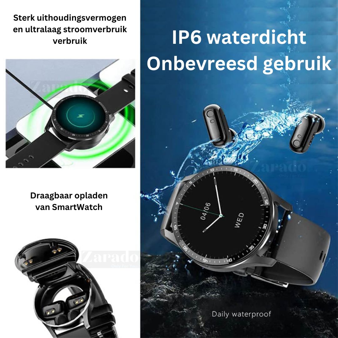 SmartLink Watch - Smartwatch avec Écouteurs Intégrés