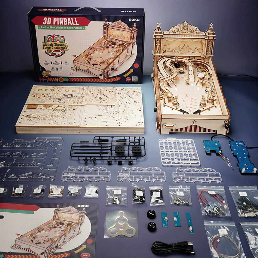 FlipCraft 3D Puzzle – Flipper en Bois à Construire