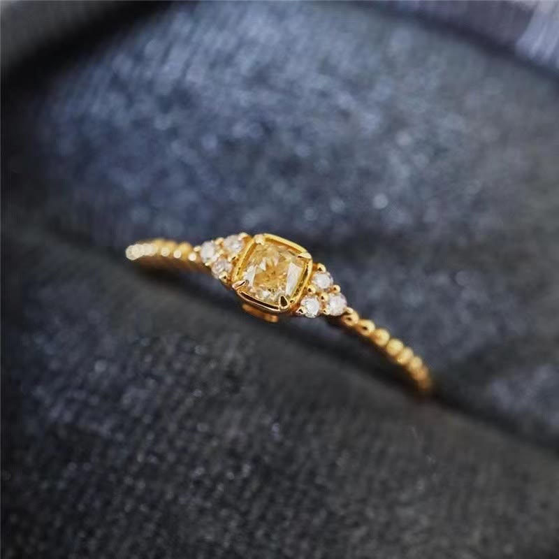 Alina - Bague citrine naturelle douce et raffinée