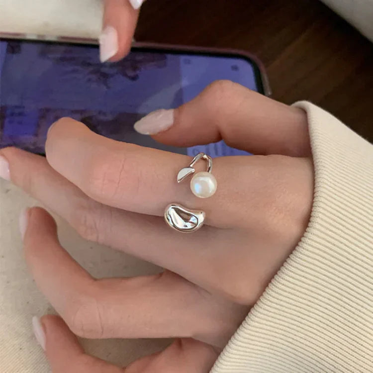 Elin - Bague réglable perles élégance intemporelle