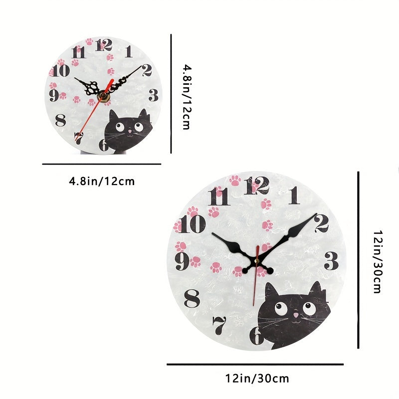 PurrTime Clock - Horloge murale chat silencieuse pour une decoration elegante