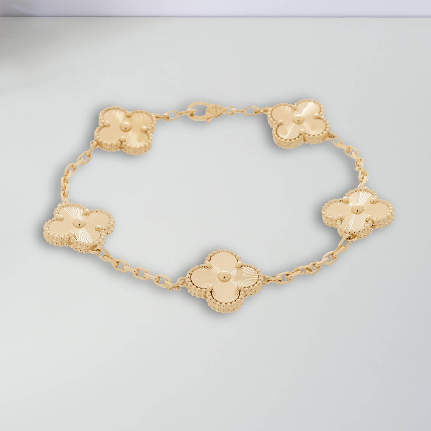Golden Clover - Set collier, bracelet et boucles