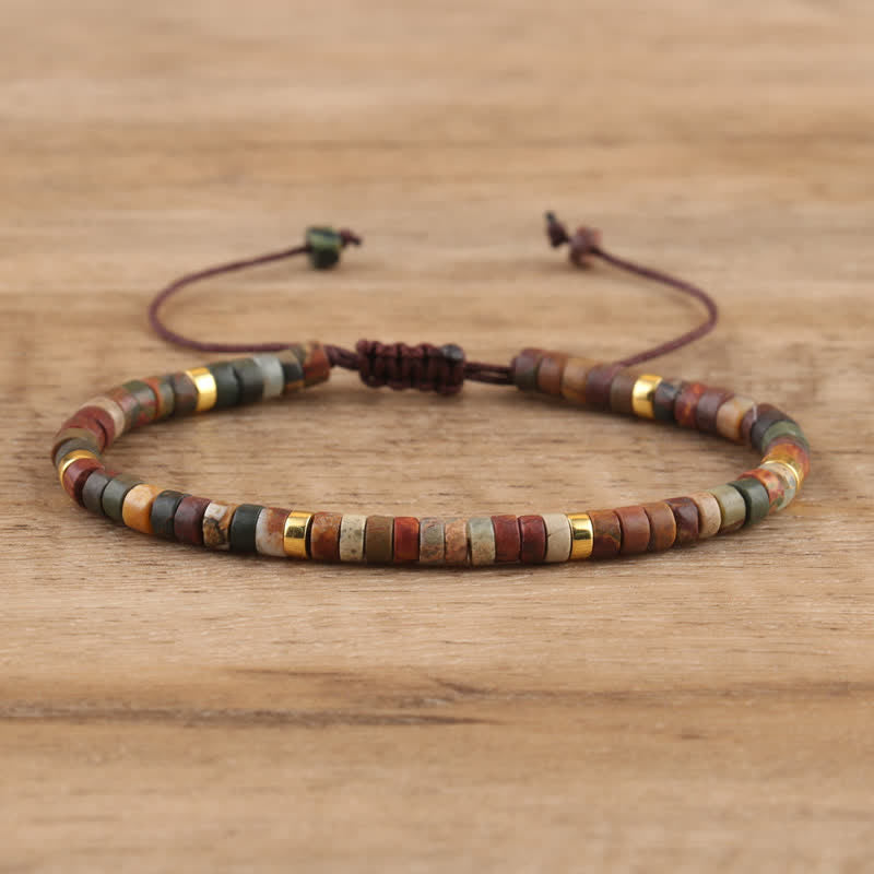 Seraphina - Bracelet tressé en pierres naturelles 2,4 mm