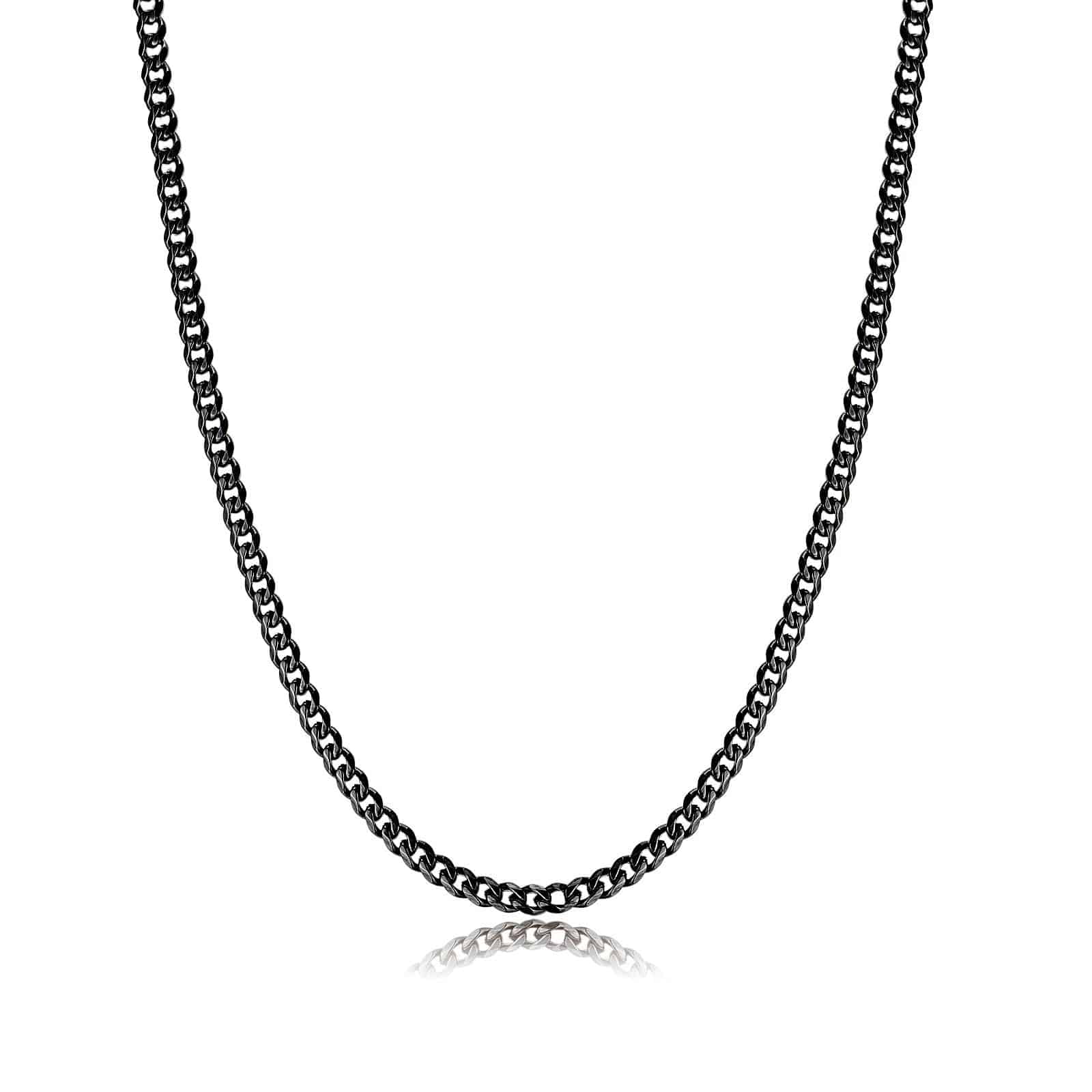 Noah - Collier chaîne cubaine en argent élégant pour homme