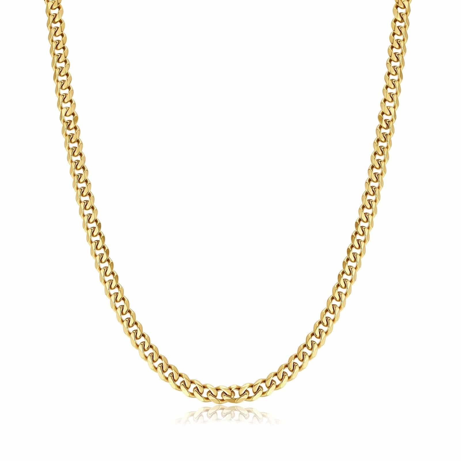 Noah - Collier chaîne cubaine en argent élégant pour homme