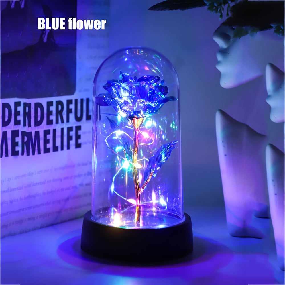 GoldenRose - Lampe fleur decorative pour une ambiance romantique