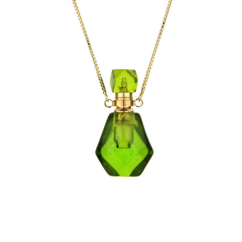 Iris - Collier flacon de parfum en cristal
