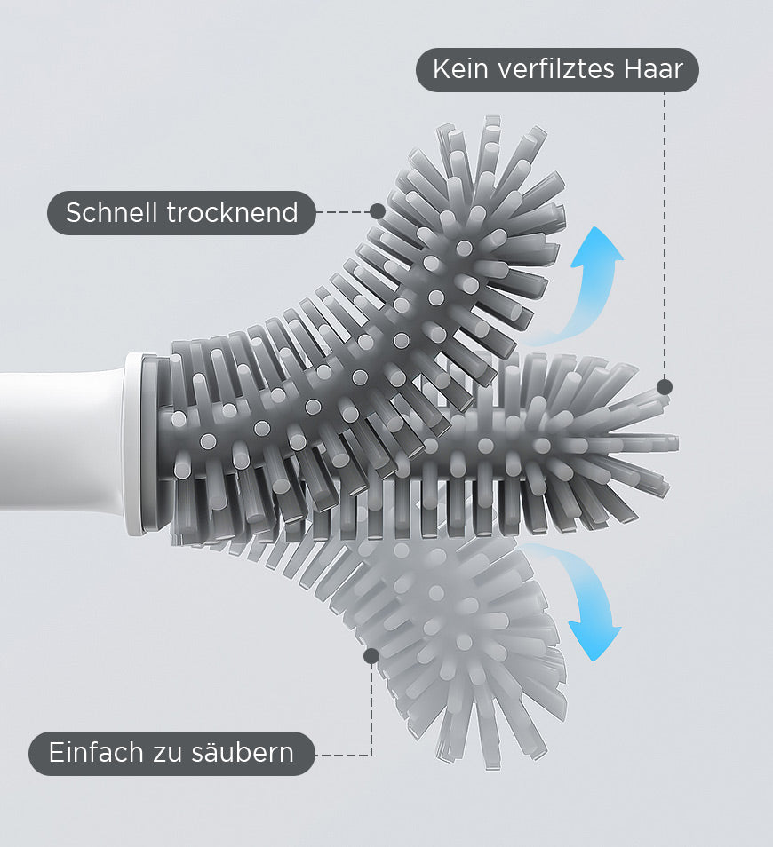 SiliClean - Brosse WC murale antibactérienne en silicone