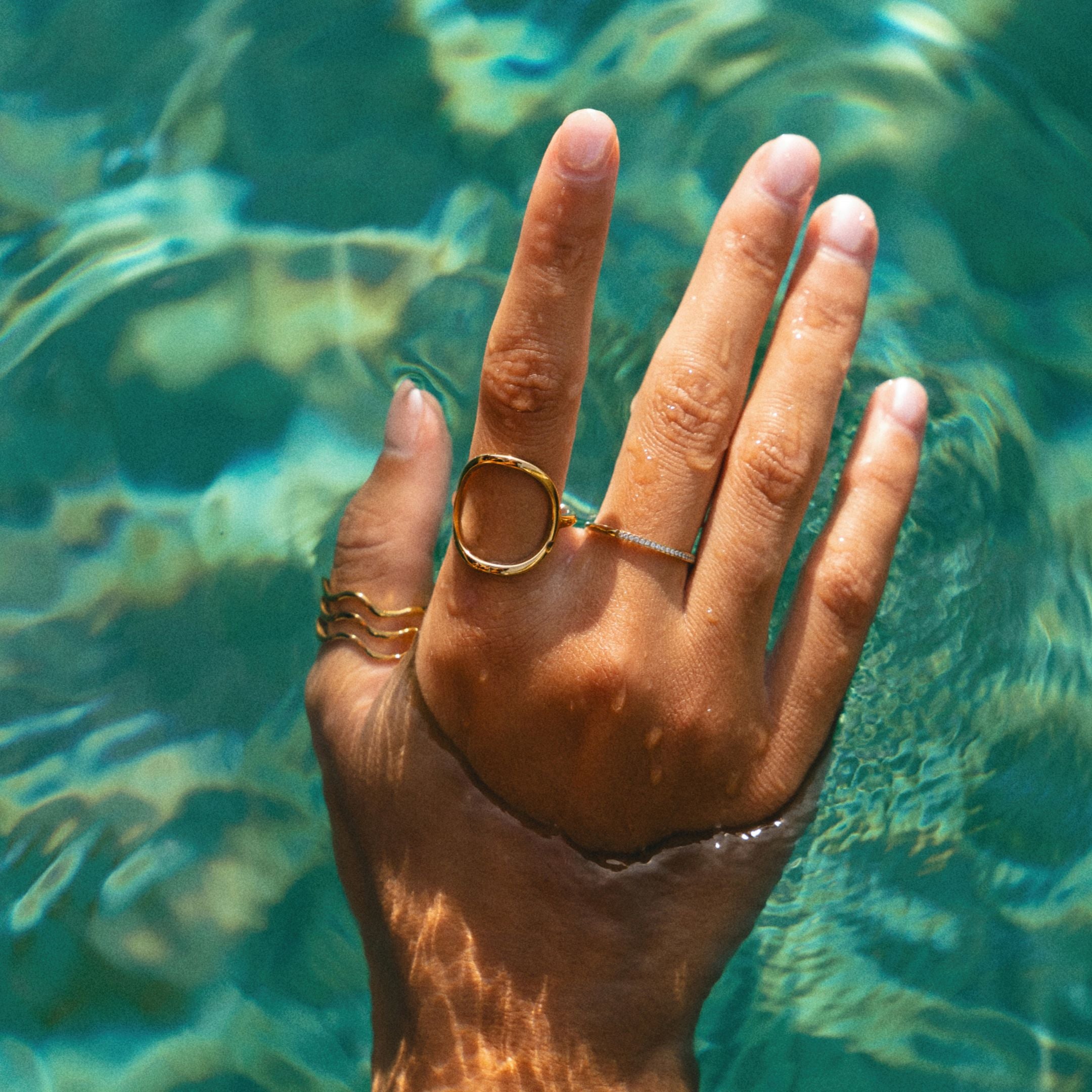 Nerida - Bague vagues inspirée de la mer